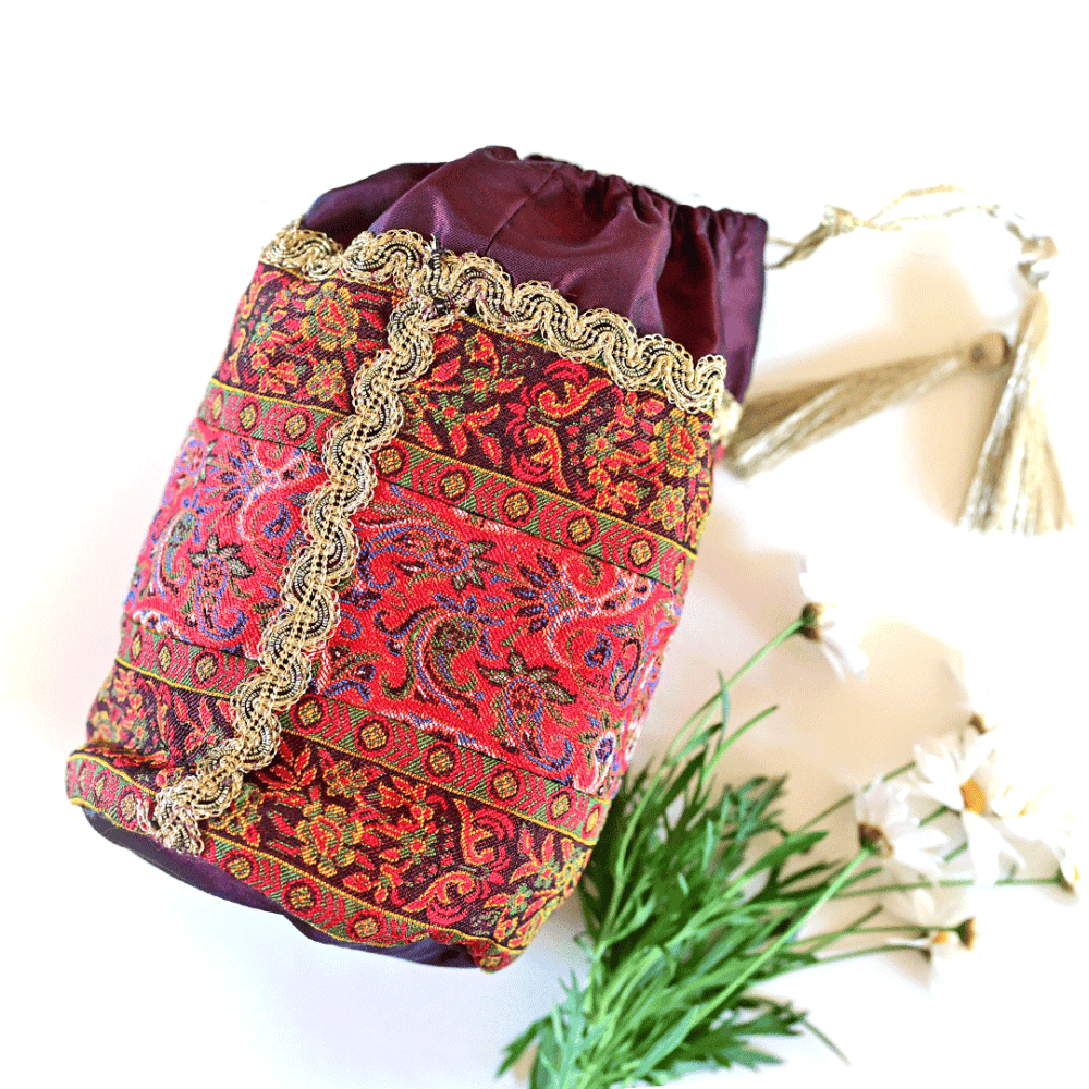 Persian Termeh Drawstring Pouch