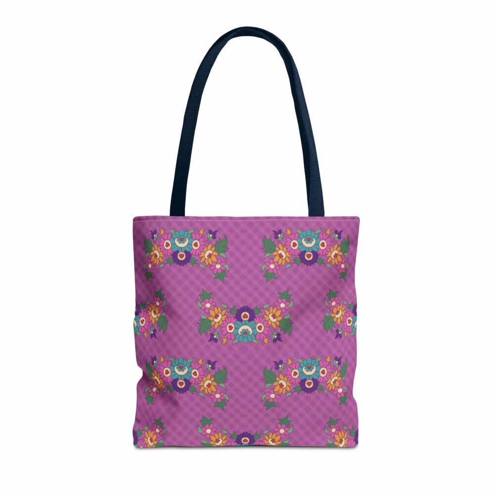 Tote Bag with Purple Garden Design