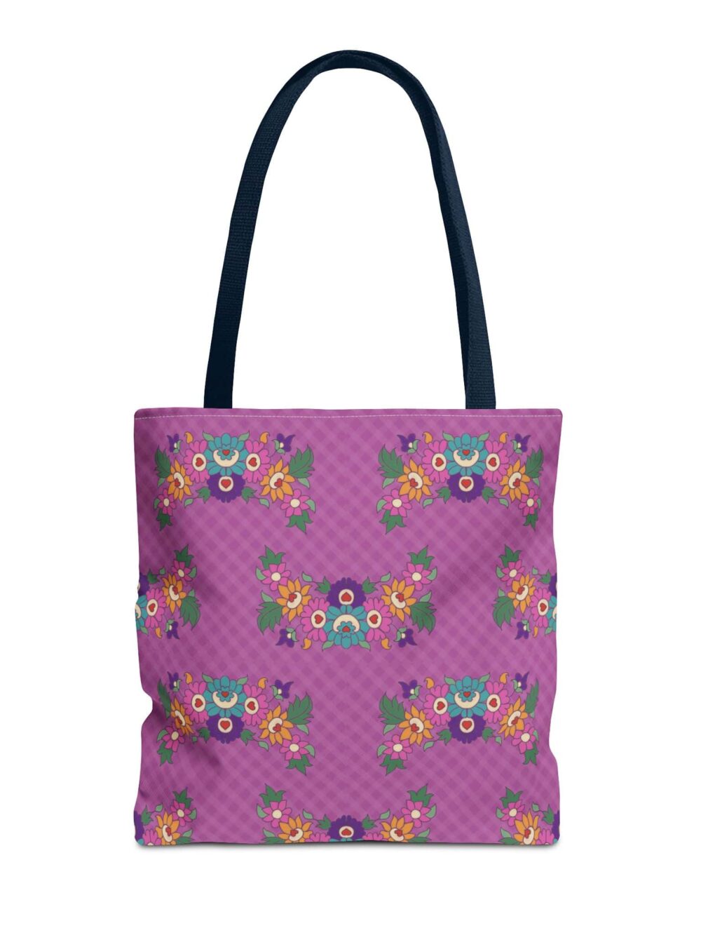 Tote Bag with Purple Garden Design