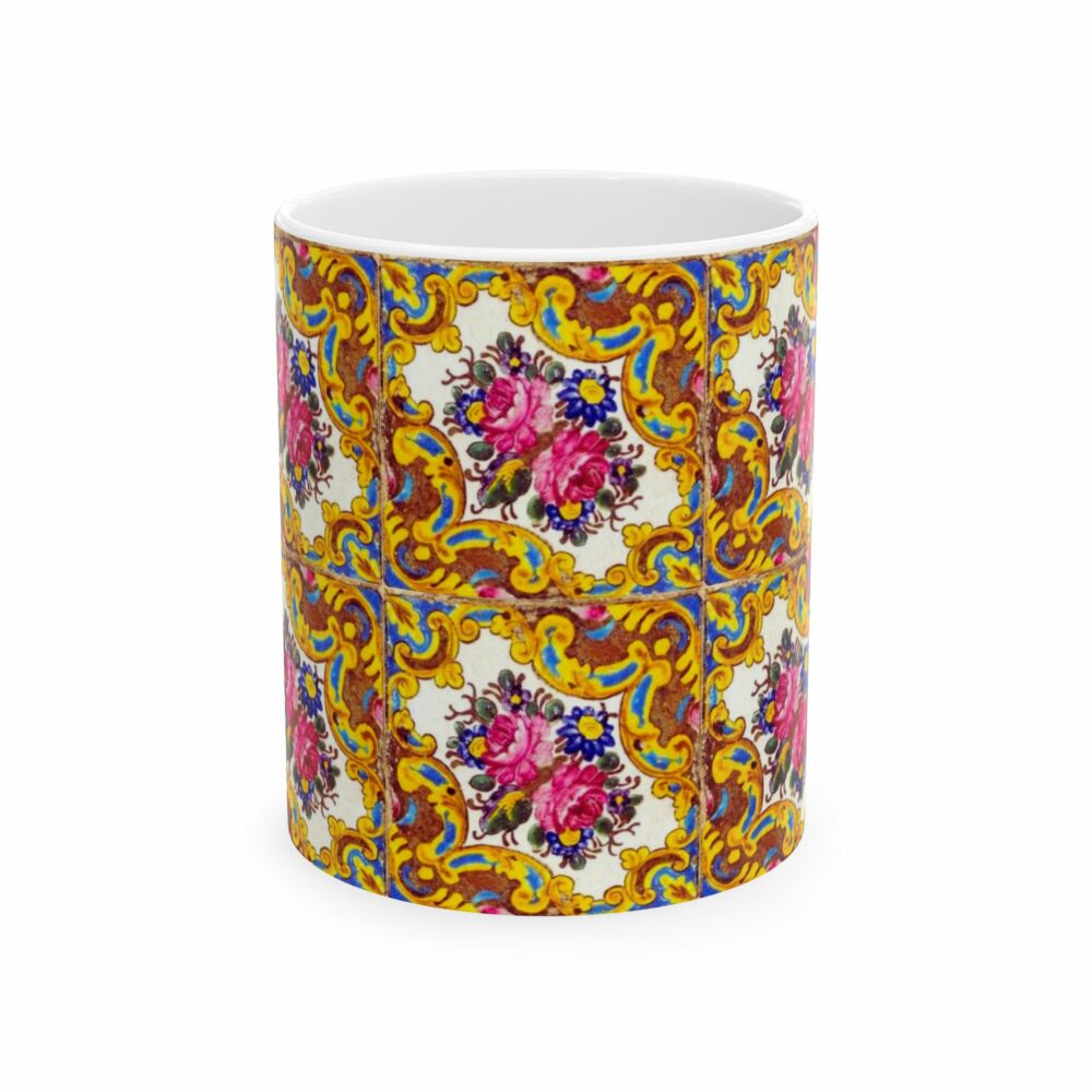 Floral Tile Design Mug