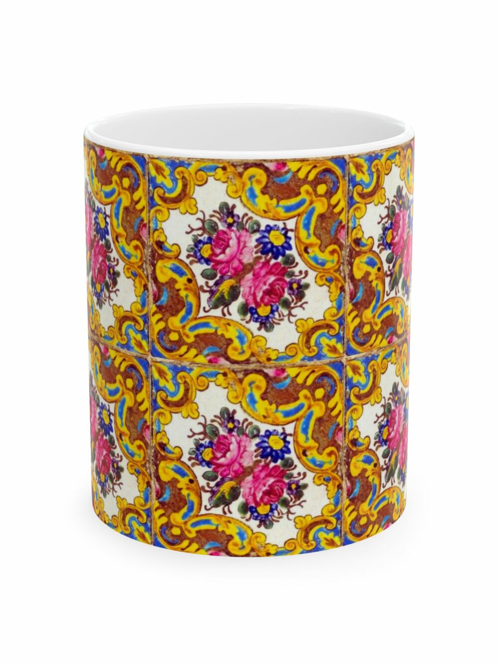 Floral Tile Design Mug
