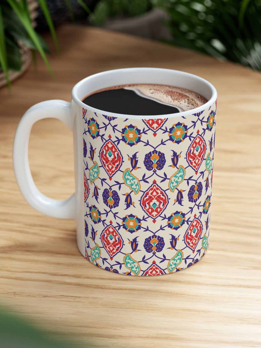 Beige and Navy Mug
