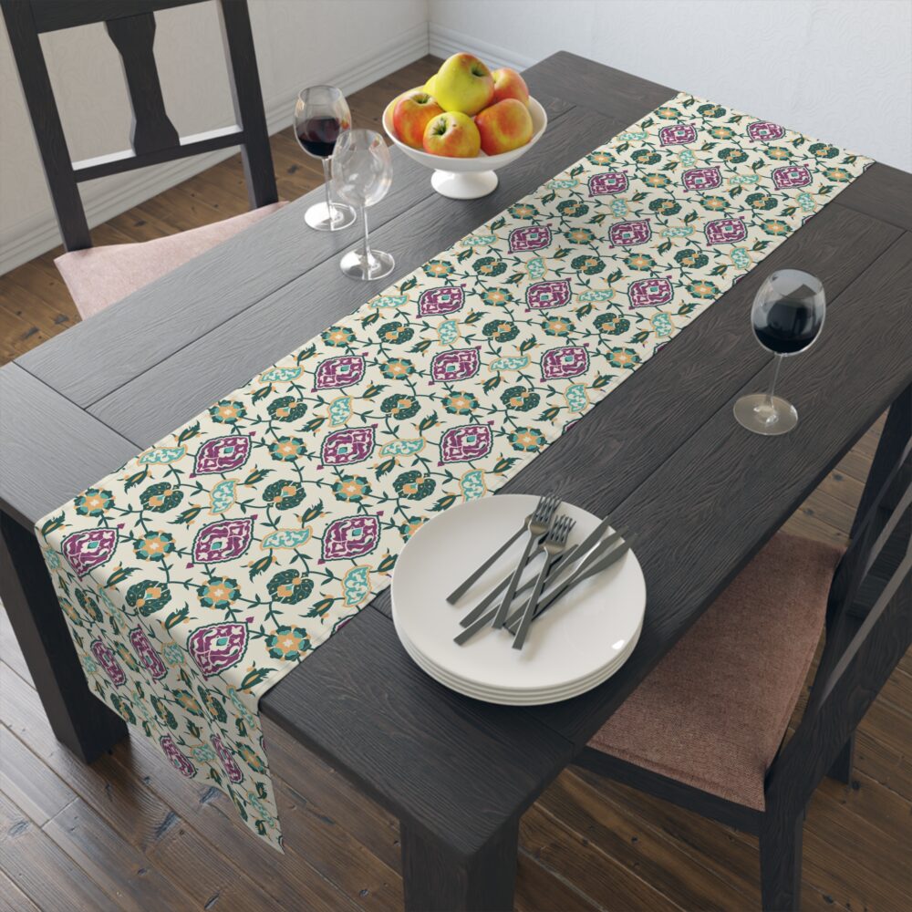 Green Eslimi Persian Table Runner