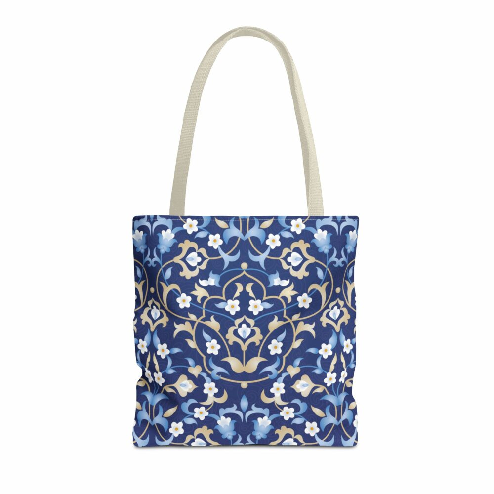 Navy Persian Floral Tote Bag