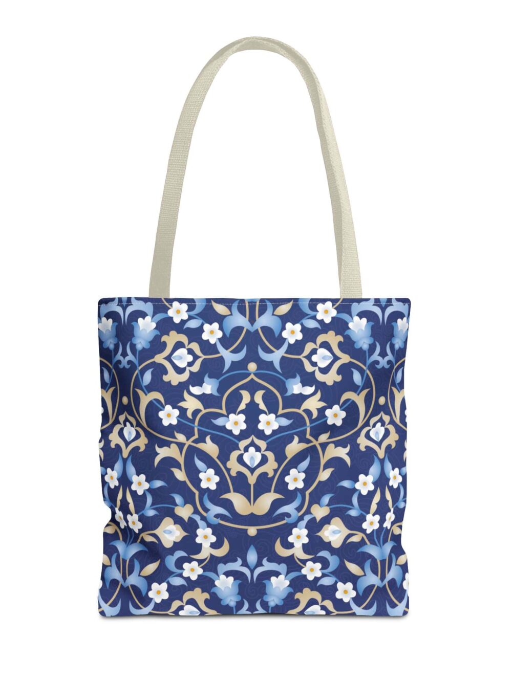 Navy Persian Floral Tote Bag