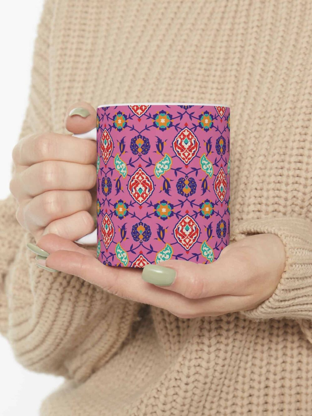 Pink and Navy Mug