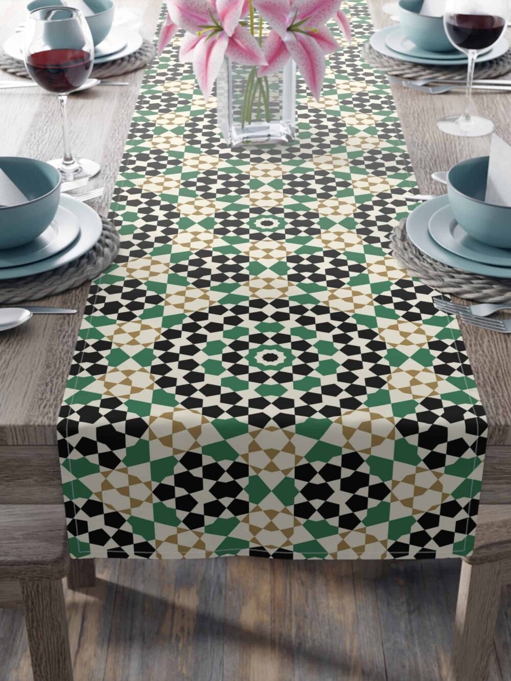 Geometric Persian Table Runner