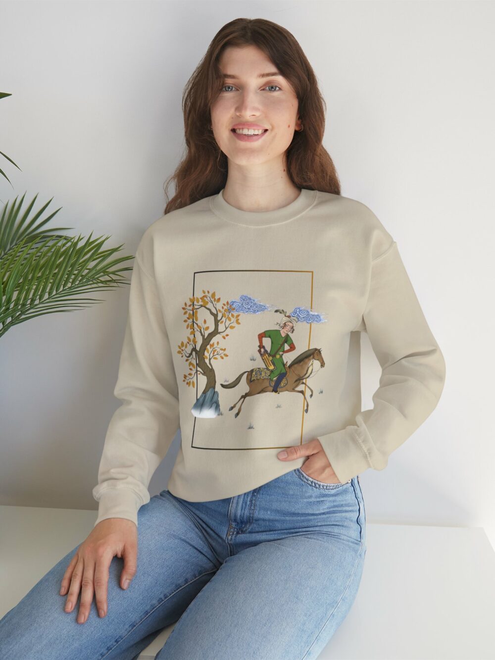 Persian Chapar Design Crewneck Sweatshirt