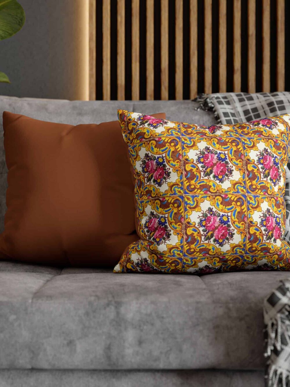 Pillowcase - Floral Tile Design