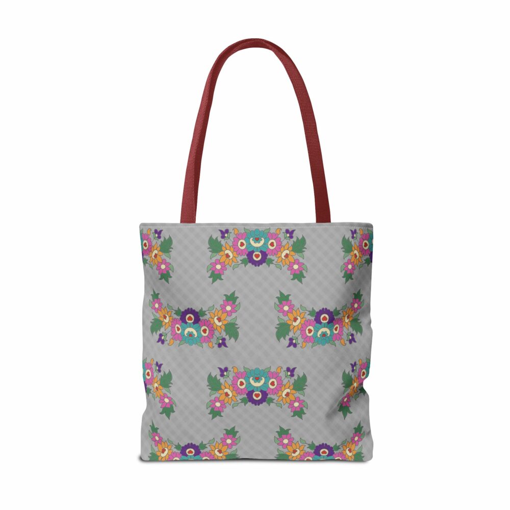 Tote Bag with Gray Garden Design