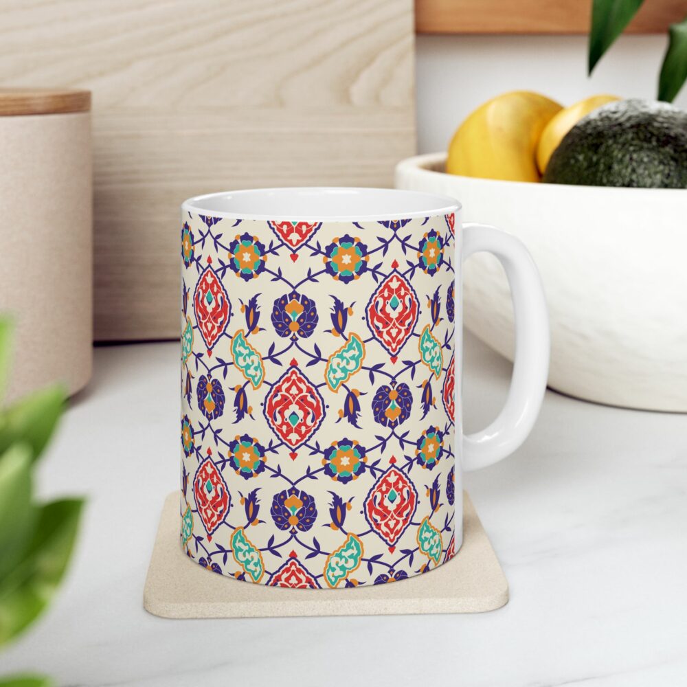 Beige and Navy Mug