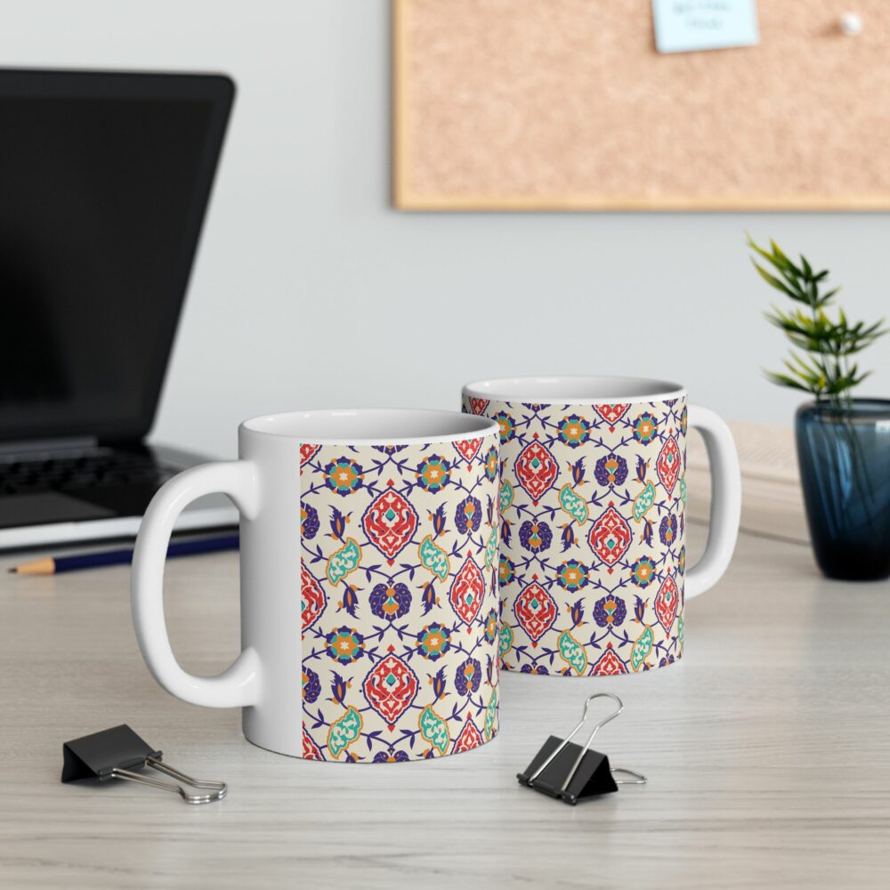 Beige and Navy Mug