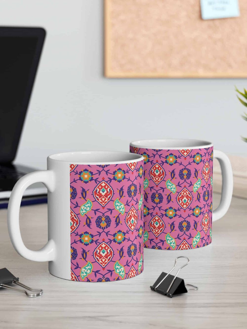 Pink and Navy Mug