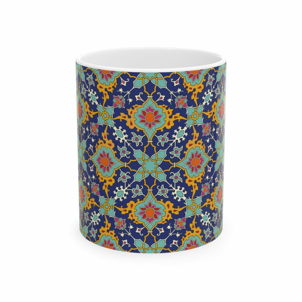 Navy Persian Design Ceramic Mug