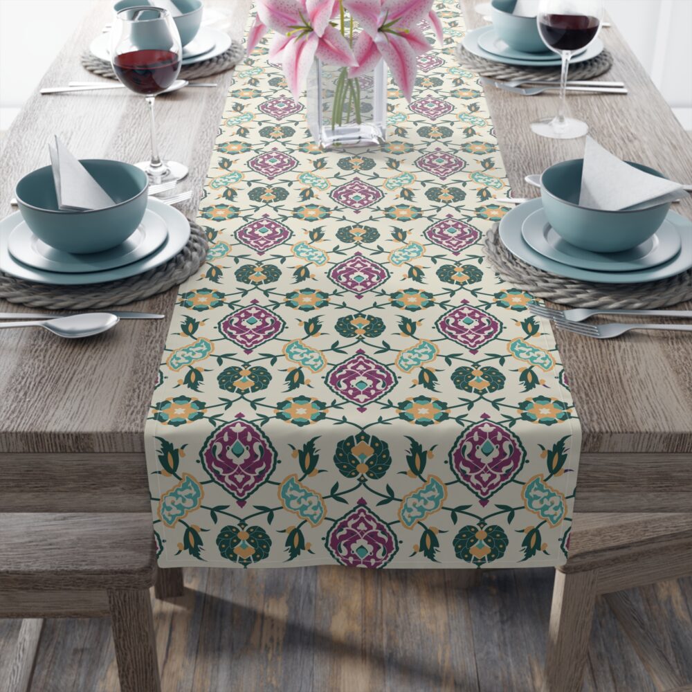 Green Eslimi Persian Table Runner