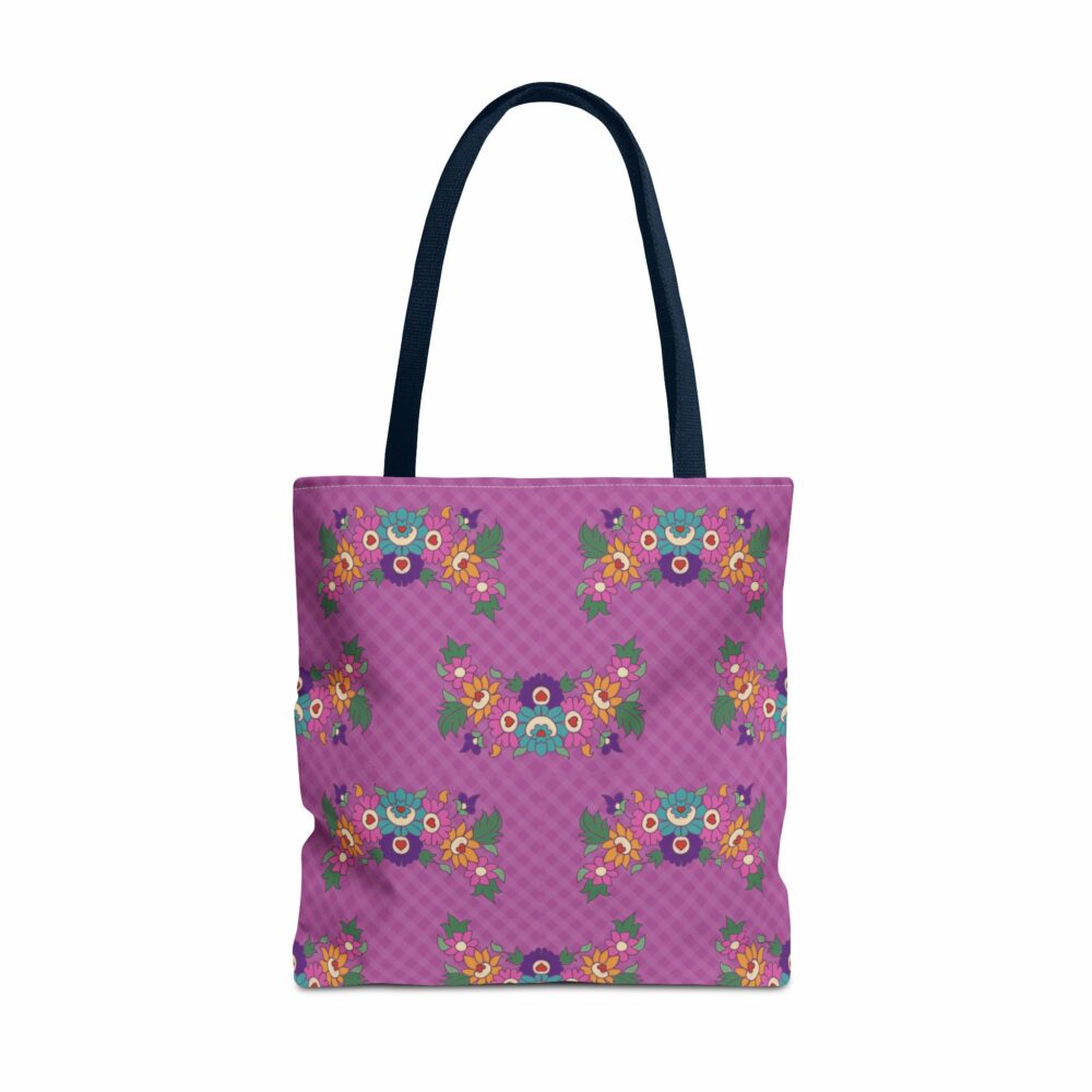 Tote Bag with Purple Garden Design