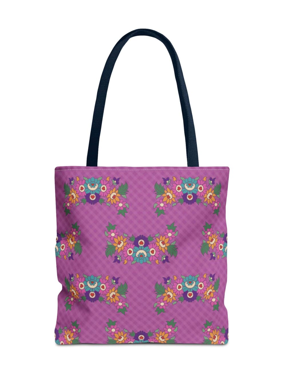 Tote Bag with Purple Garden Design