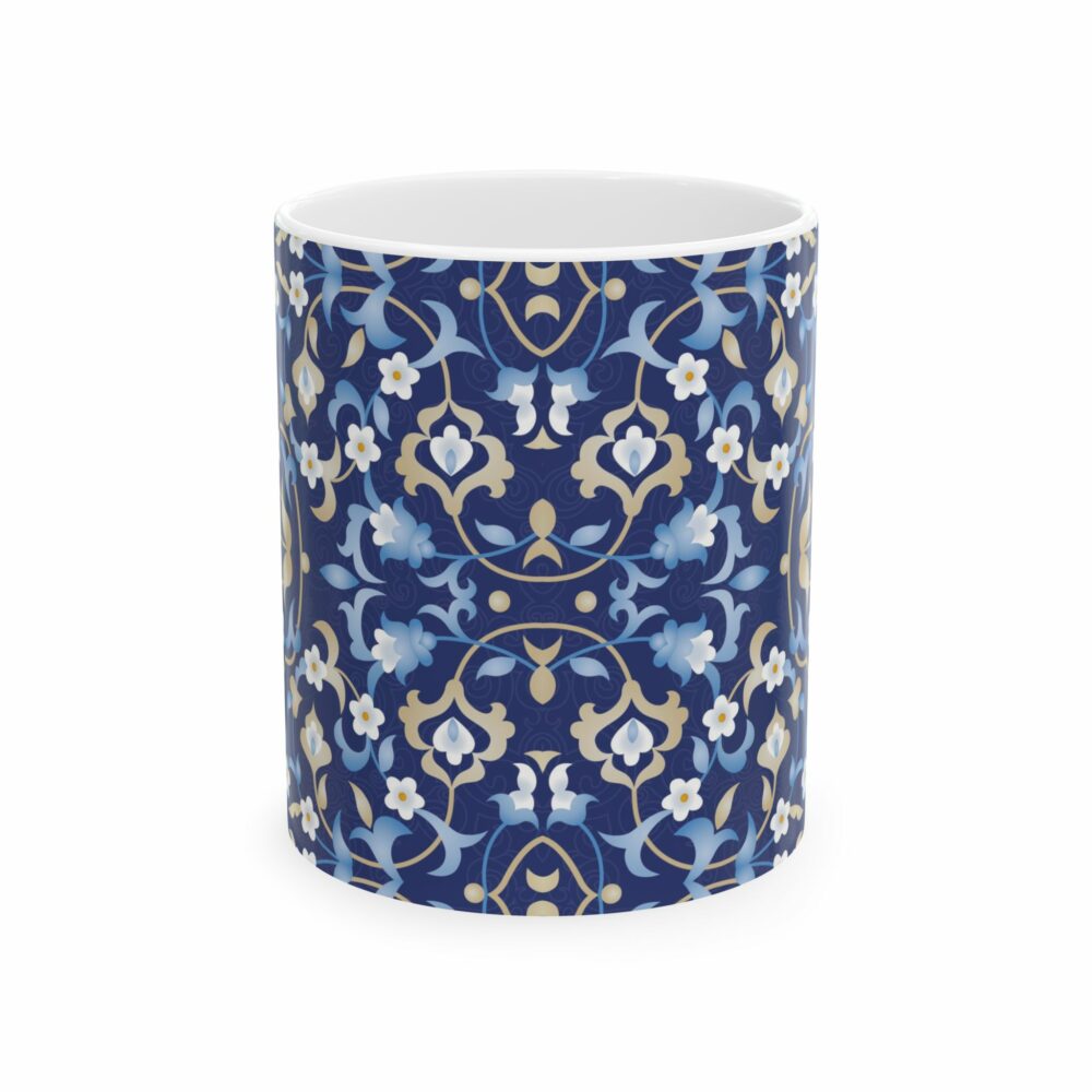 Mug - Persian Blue Floral Design 11oz