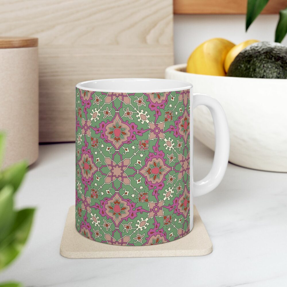 Mug - Green Persian Design