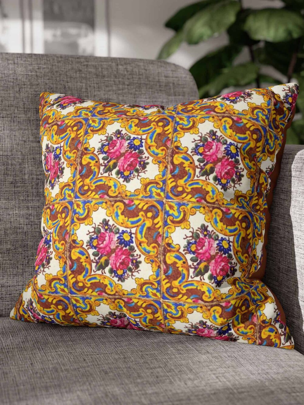 Pillowcase - Floral Tile Design