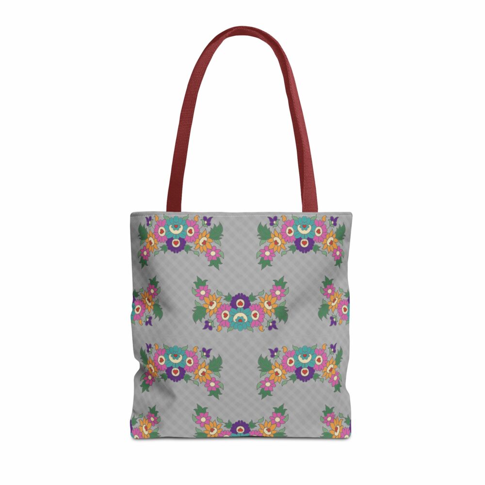 Tote Bag with Gray Garden Design