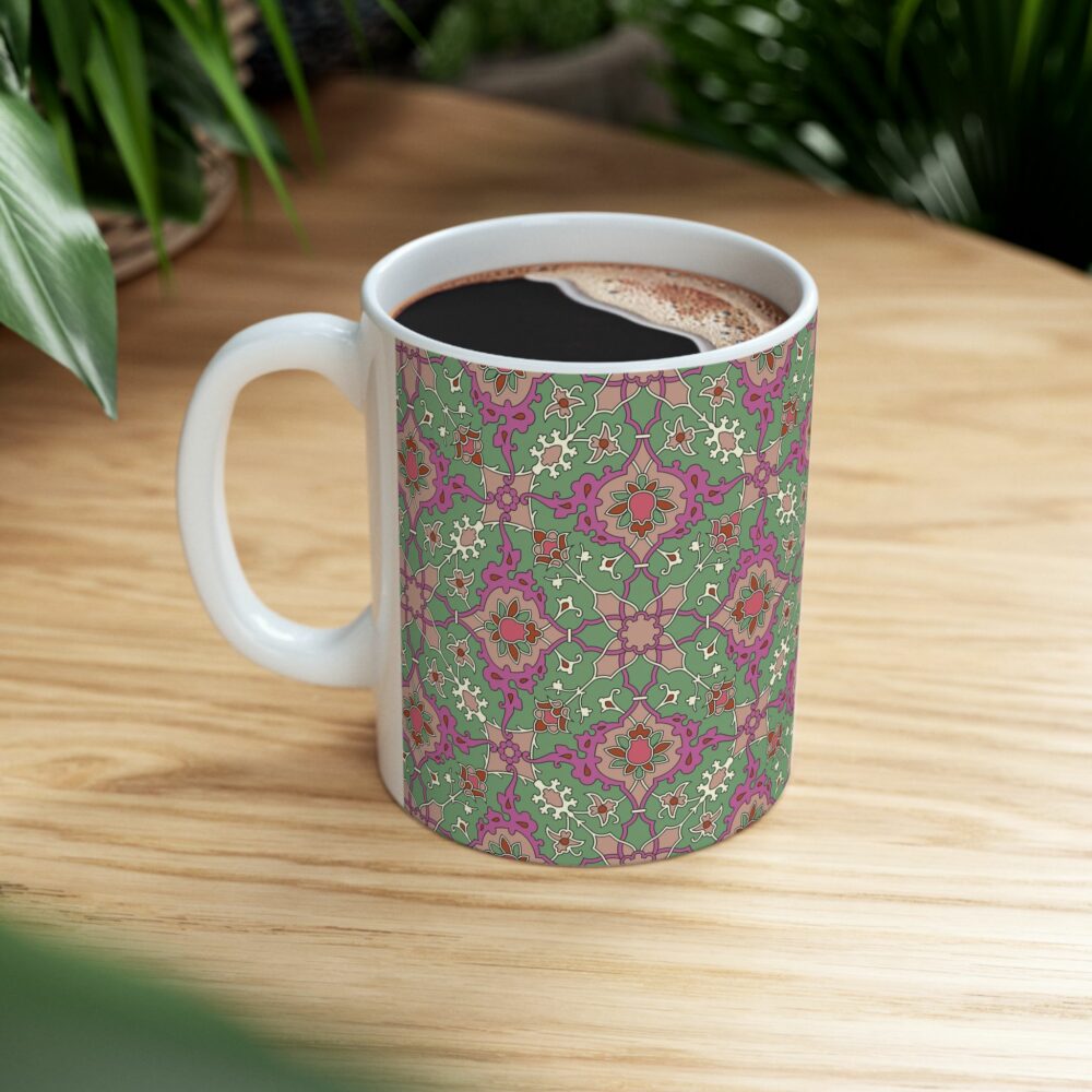 Mug - Green Persian Design