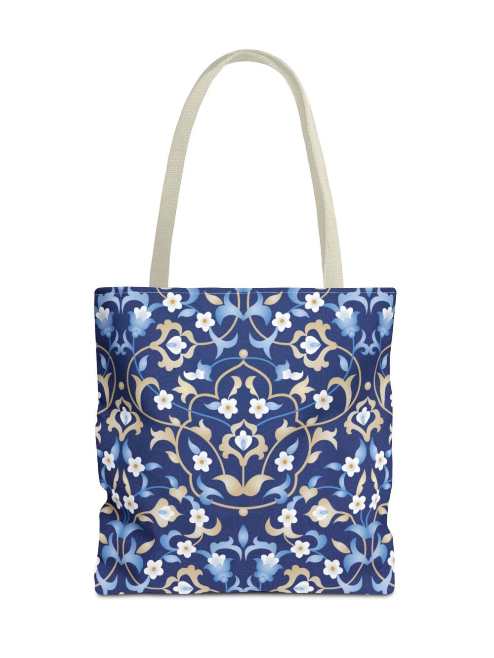 Navy Persian Floral Tote Bag