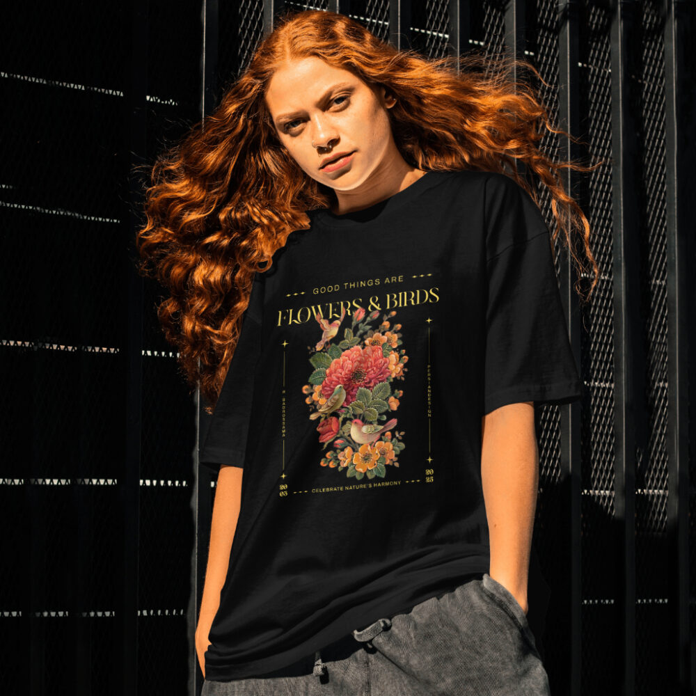 Flowers and Birds Tee Shirt