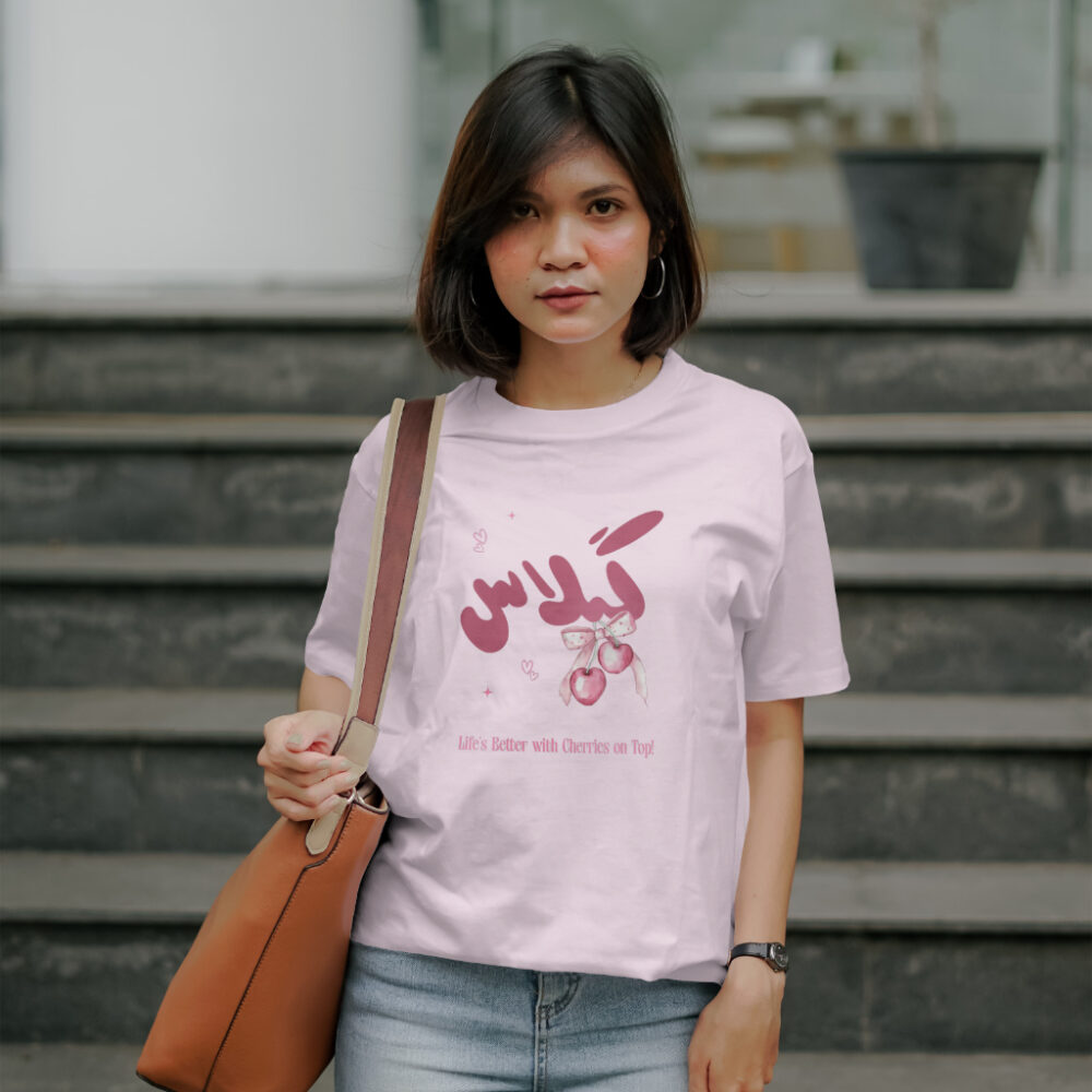 Pink Cherry Graphic T-Shirt