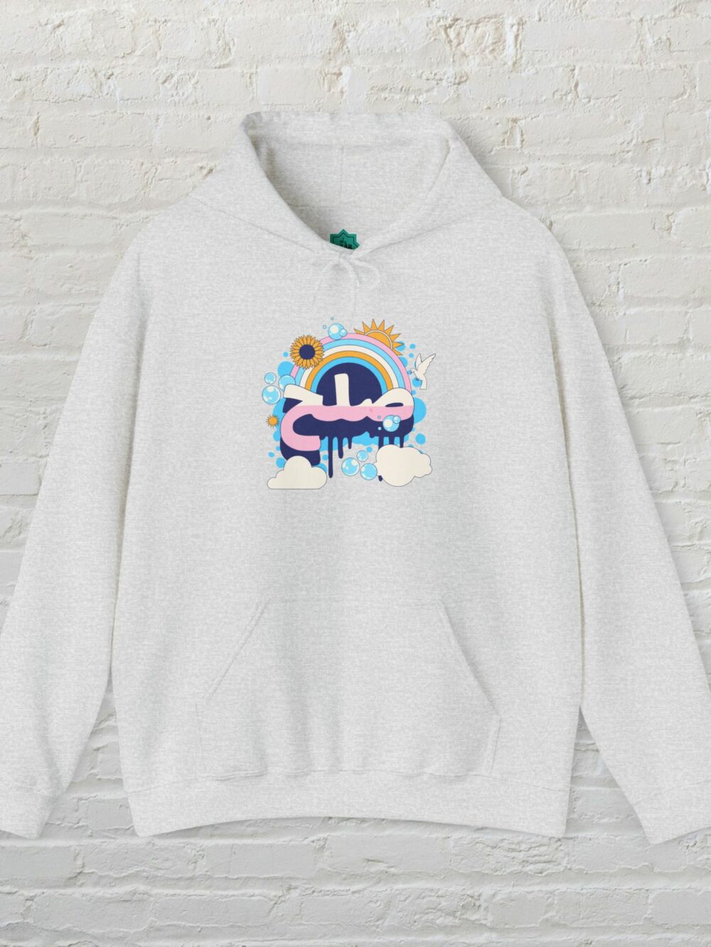 Hooded Sweatshirt with Peace - صلح Design