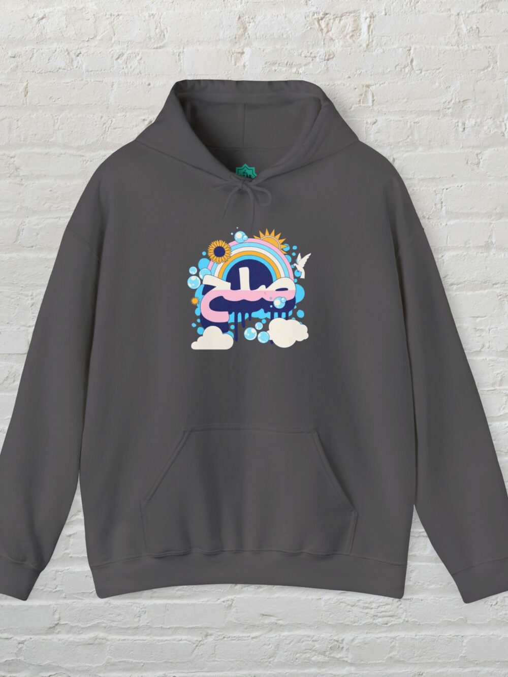 Hooded Sweatshirt with Peace - صلح Design