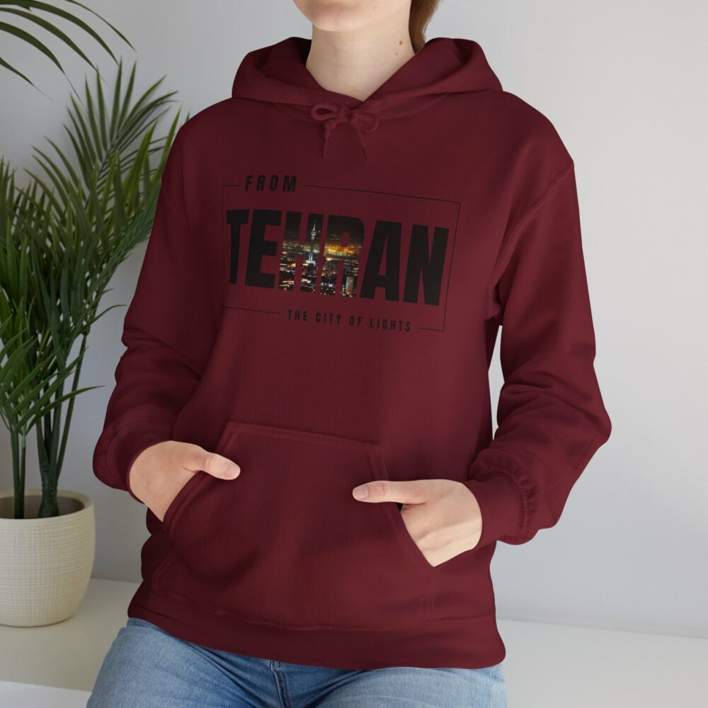 Hooded Sweatshirt - Tehran Cityscape Design