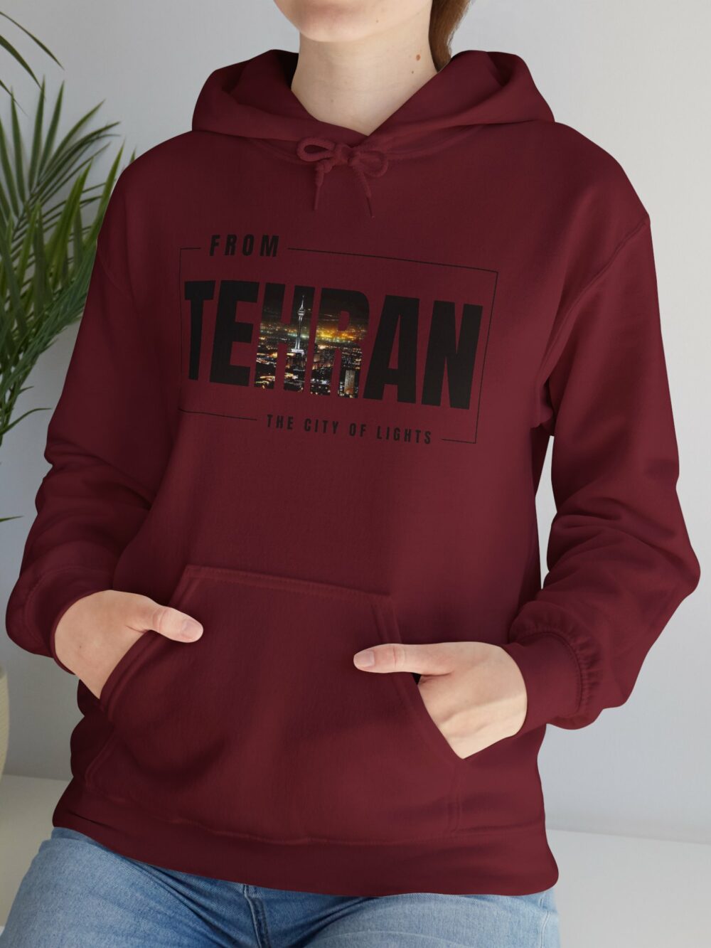Hooded Sweatshirt - Tehran Cityscape Design
