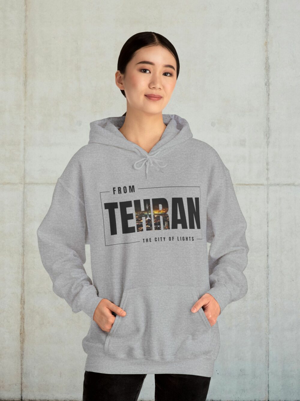 Hooded Sweatshirt - Tehran Cityscape Design