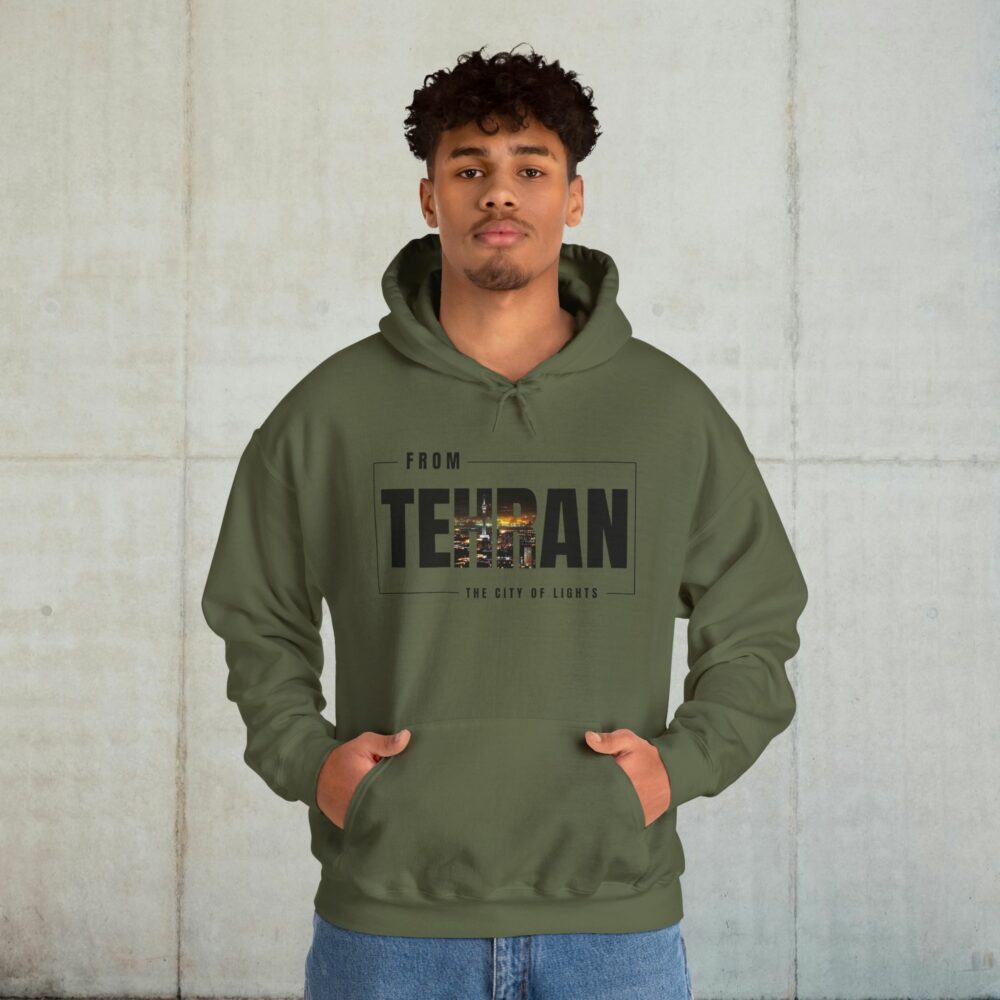 Hooded Sweatshirt - Tehran Cityscape Design