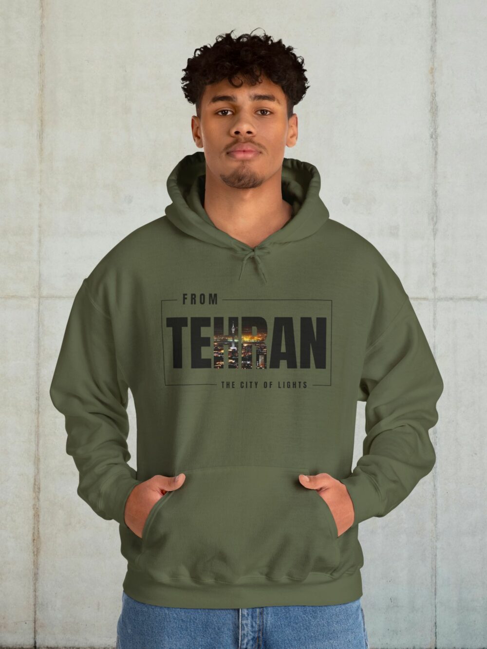 Hooded Sweatshirt - Tehran Cityscape Design