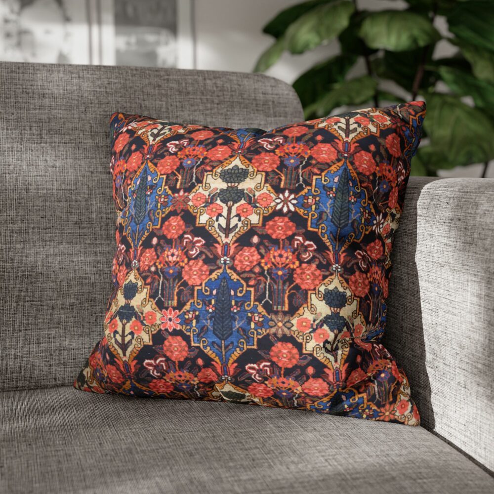 Cushion Cover with Diamond Persian Rug Design