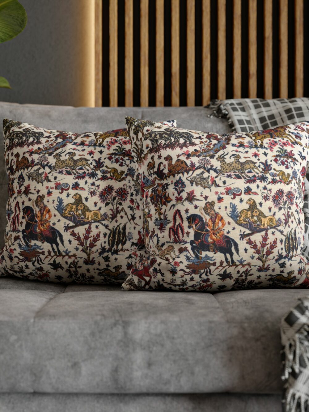 Cushion Cover - Hunting Persian Rug Design