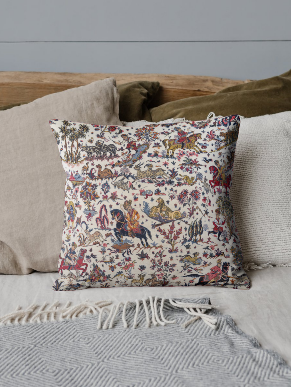Cushion Cover - Hunting Persian Rug Design