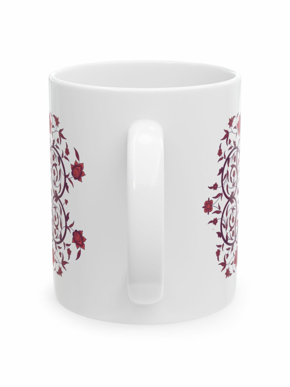 Red Persian Floral Ceramic Mug