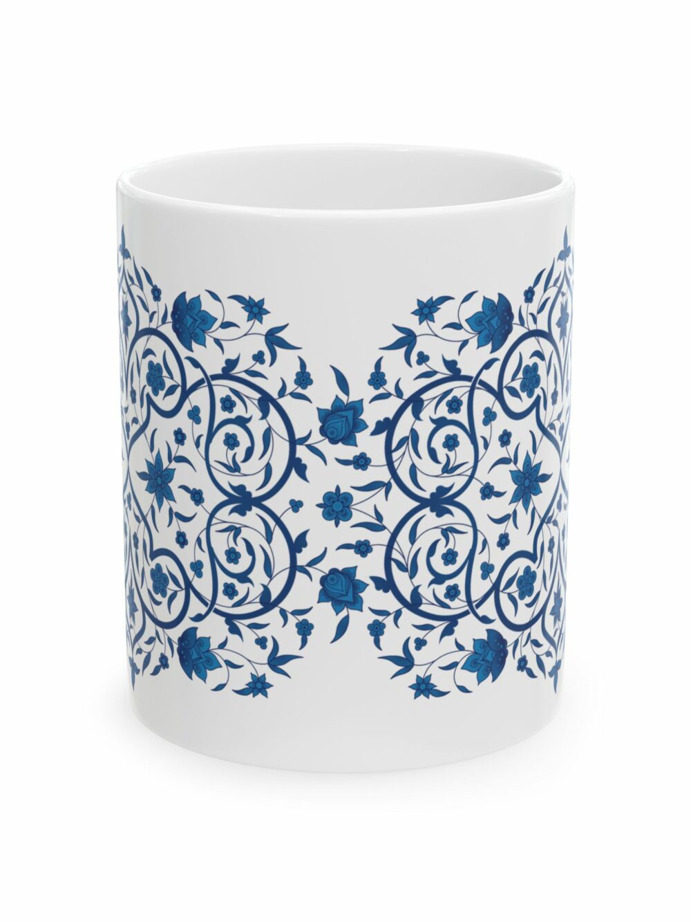 Blue Persian Floral Ceramic Mug