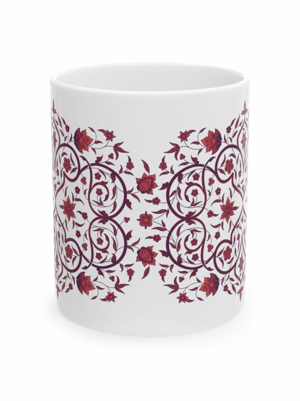 Red Persian Floral Ceramic Mug