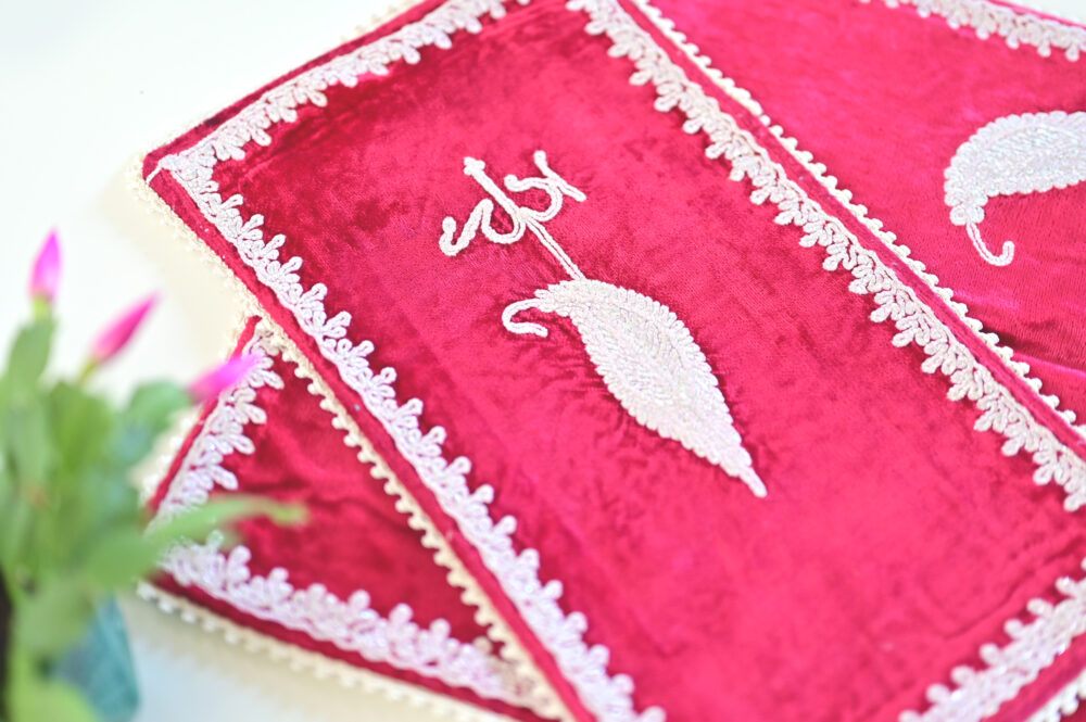 Vintage Pink Velvet Cloths - Set of 2
