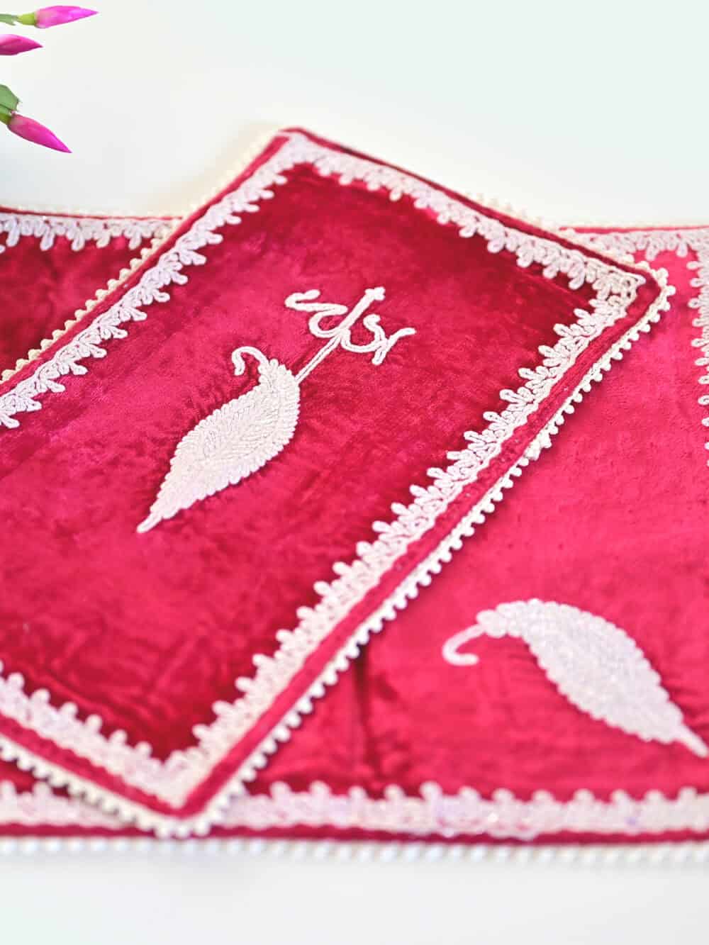 Vintage Pink Velvet Cloths - Set of 2