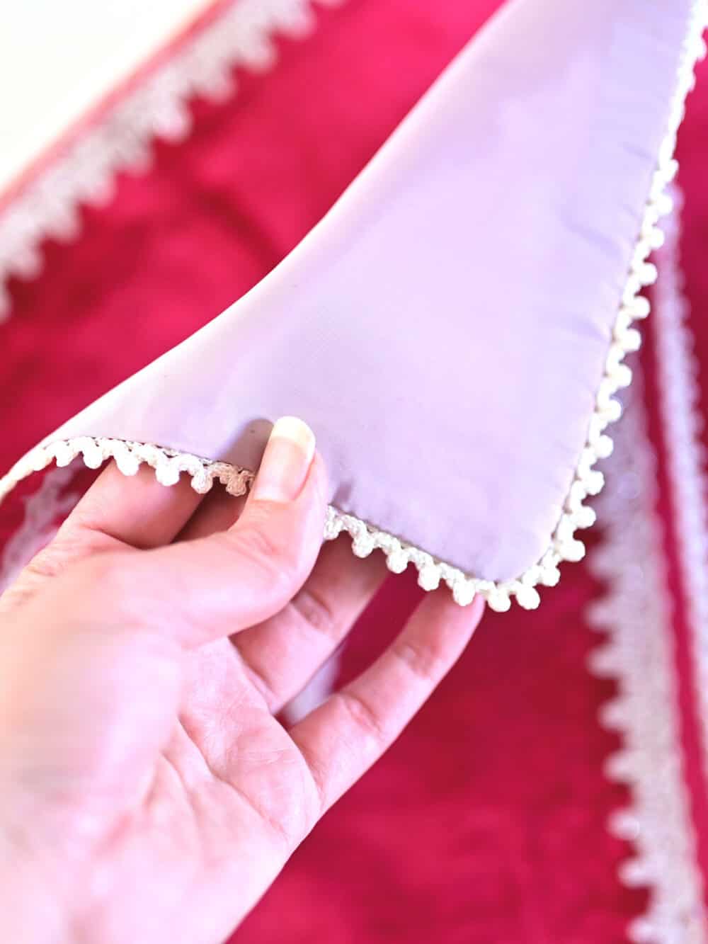 Vintage Pink Velvet Cloths - Set of 2