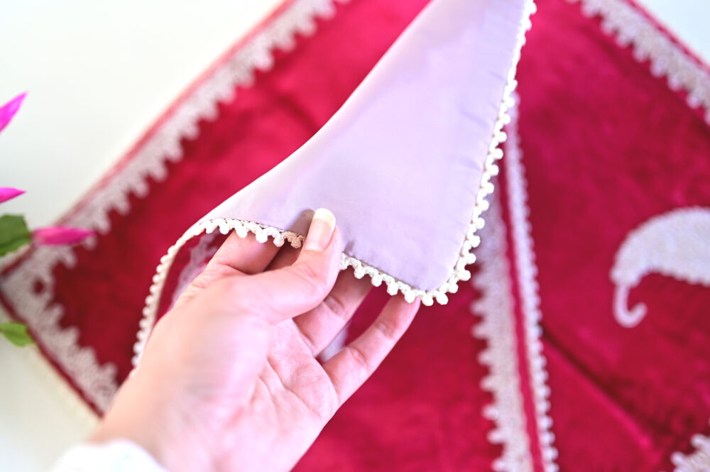 Vintage Pink Velvet Cloths - Set of 2