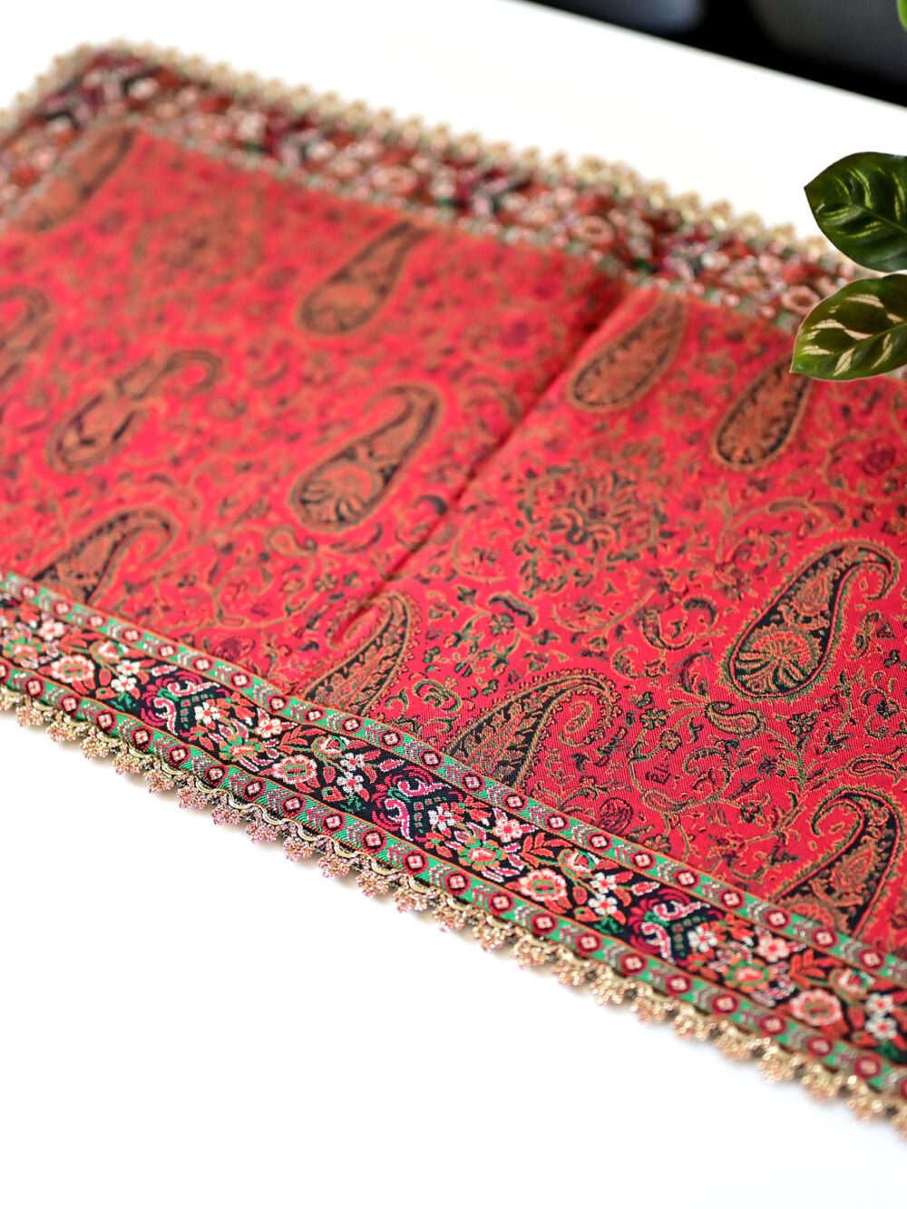 Persian Termeh Table Runner with Satin Lining – 35×65 cm
