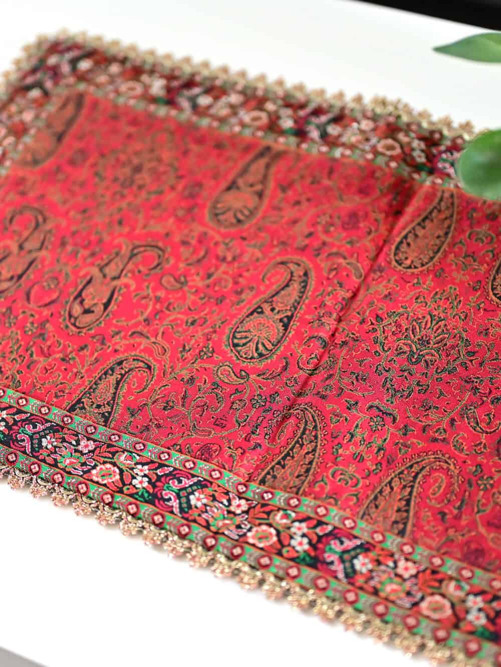 Persian Termeh Table Runner with Satin Lining – 35×65 cm
