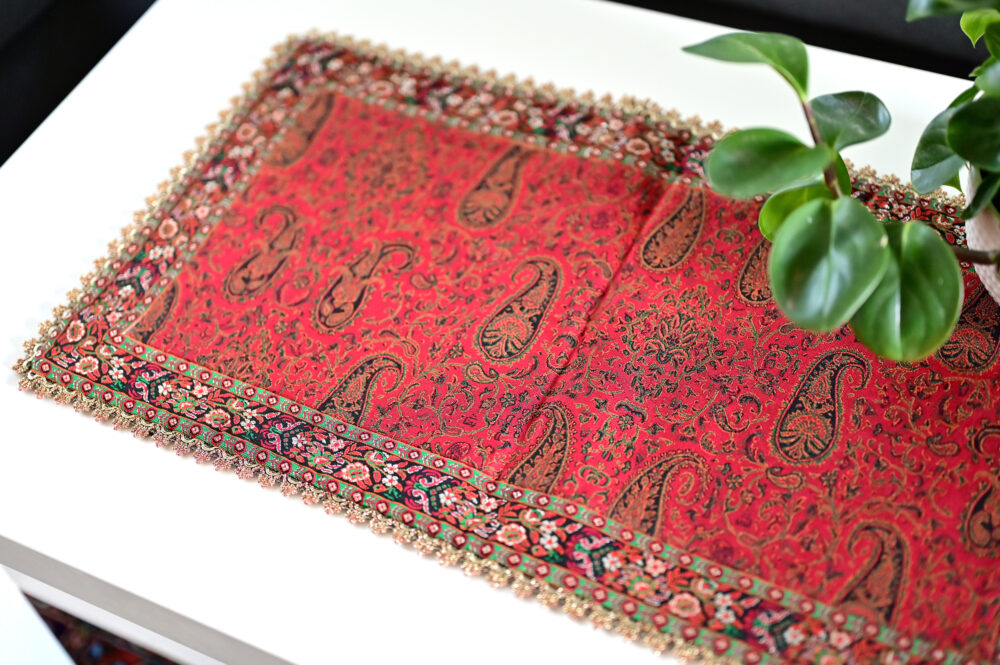 Persian Termeh Table Runner with Satin Lining – 35×65 cm