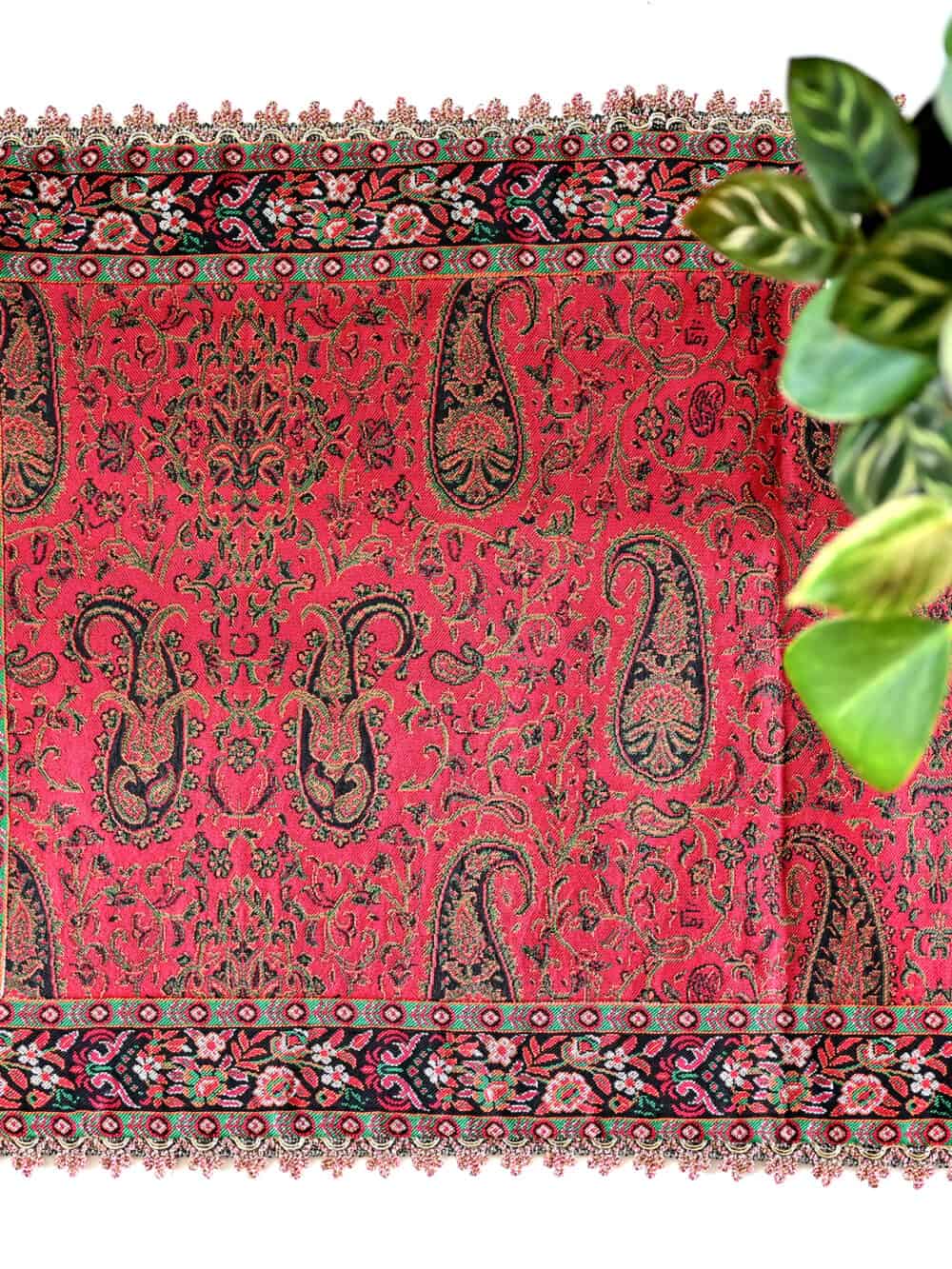 Persian Termeh Table Runner with Satin Lining – 35×65 cm